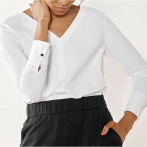 ADAY Something Tailored White Shirt Women's Medium Minimalist Clean Girl